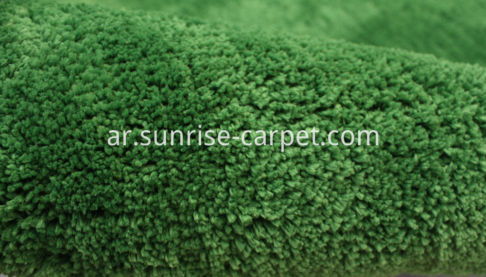 Microfiber soft shaggy with solid color green